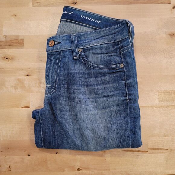 7 For All Mankind Roxanne Ankle Jean 27 Denim Medium Wash Skinny - Picture 14 of 15